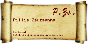Pillis Zsuzsanna névjegykártya